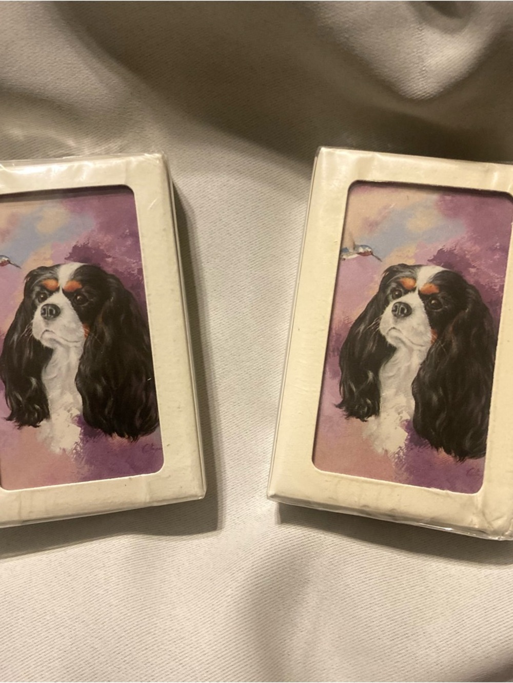 Source Unknown Cavalier King Charles Dog Playing Cards - Purple and Black